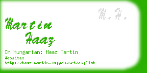 martin haaz business card